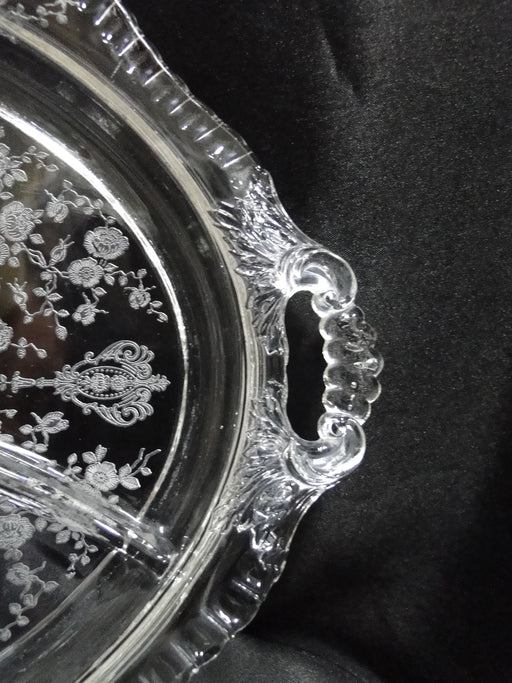 Cambridge Rose Point Clear: 4-Part Relish Dish, Oblong, 14 1/2" x 9 3/4"