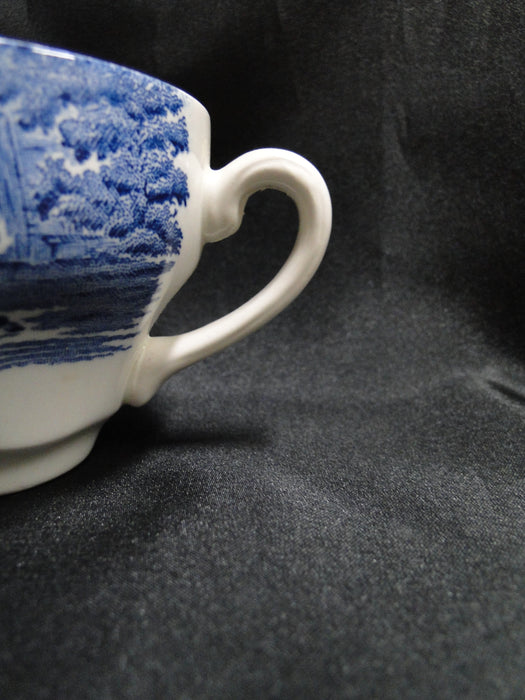 Staffordshire Liberty Blue, Blue & White Scene: Cup & Saucer Set (s), 2 5/8"