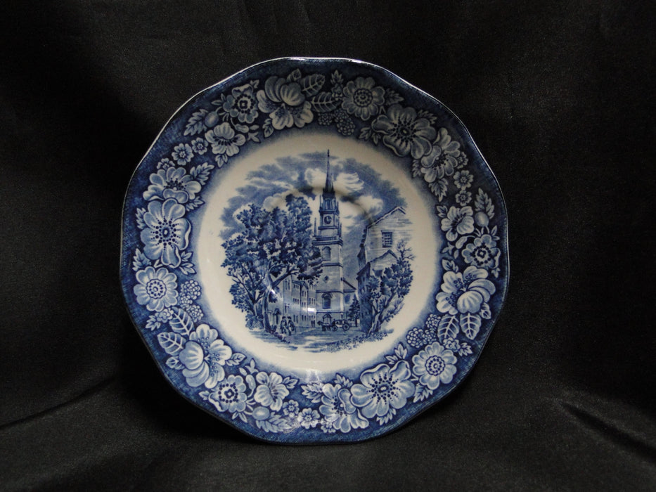 Staffordshire Liberty Blue, Blue & White Scene: Cup & Saucer Set (s), 2 5/8"
