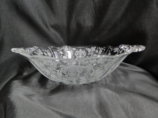 Cambridge Rose Point Clear: Handled Bowl, 11 3/4" x 2 3/4" Tall
