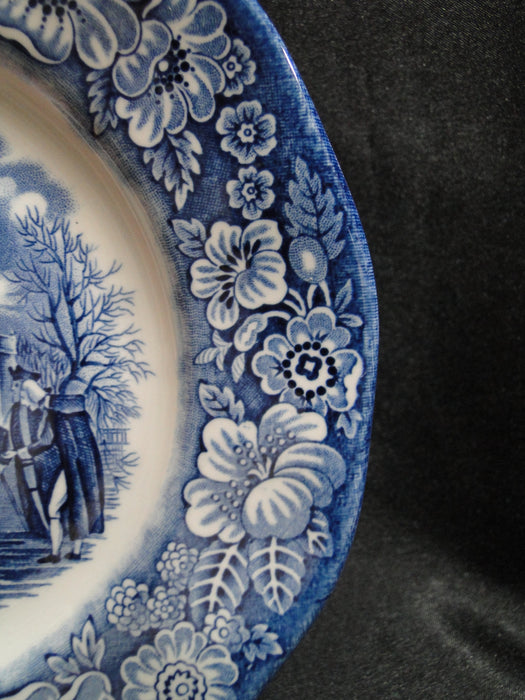 Staffordshire Liberty Blue, Blue & White Scene: Salad Plate (s), 7"