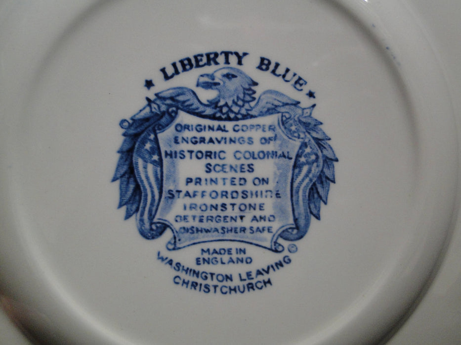 Staffordshire Liberty Blue, Blue & White Scene: Salad Plate (s), 7"
