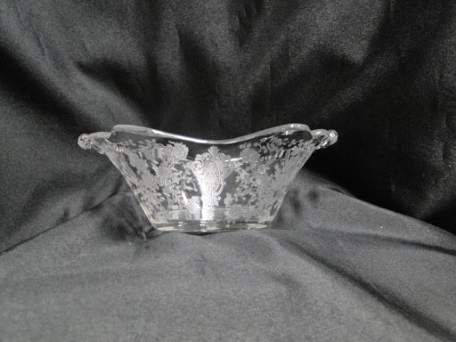 Cambridge Rose Point Clear: Handled Bon Bon, 6 1/2" x 2 1/2" Tall
