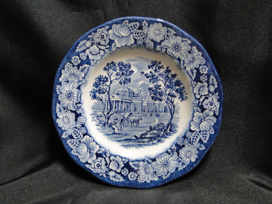 Staffordshire Liberty Blue, Blue & White Scene: Bread Plate, 6"