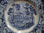 Staffordshire Liberty Blue, Blue & White Scene: Bread Plate, 6"
