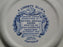 Staffordshire Liberty Blue, Blue & White Scene: Bread Plate, 6"