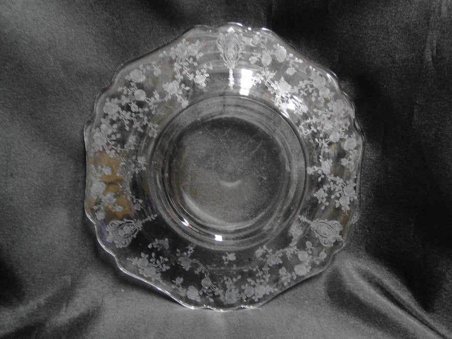 Cambridge Rose Point Clear: Salad Plate (s), Shape 3400, 8 3/8"