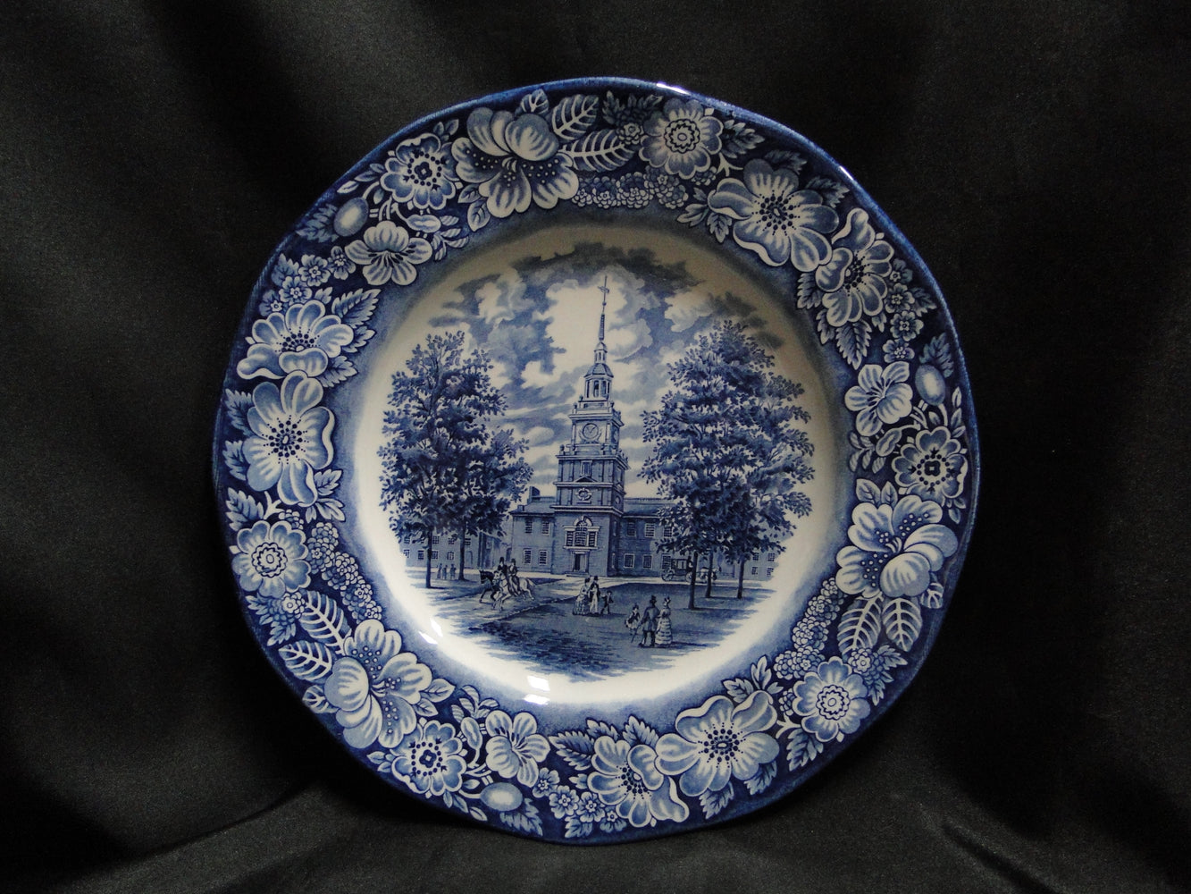 Staffordshire Liberty Blue, Blue & White Scene: Dinner Plate (s), 10"