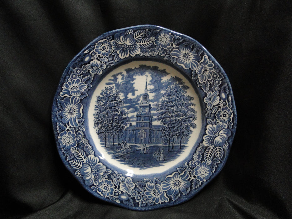 Staffordshire Liberty Blue, Blue & White Scene: Dinner Plate (s), 10", Crazing
