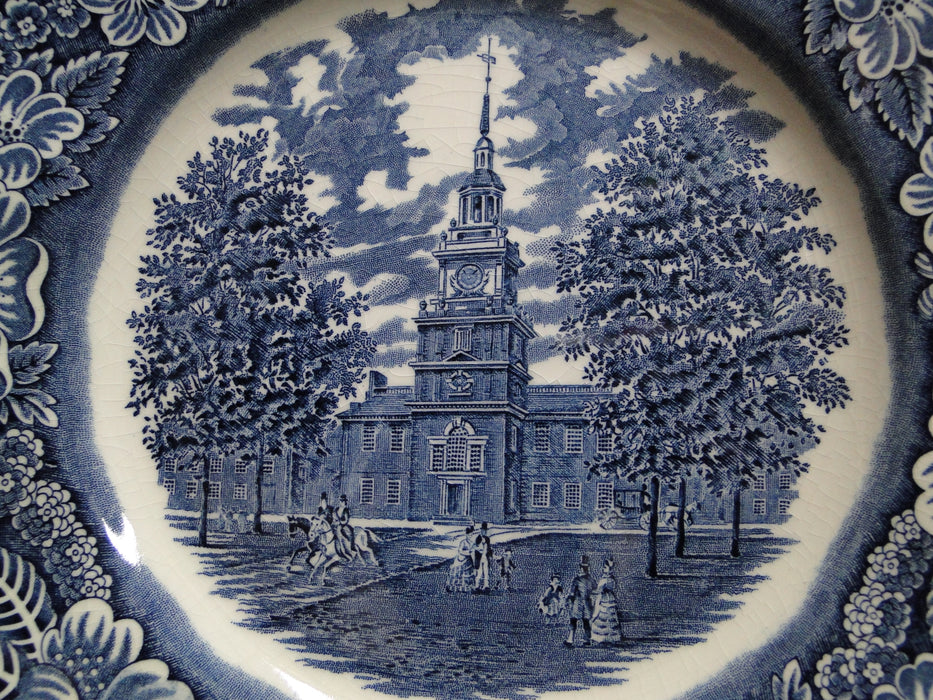 Staffordshire Liberty Blue, Blue & White Scene: Dinner Plate (s), 10", Crazing