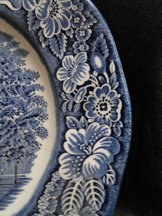 Staffordshire Liberty Blue, Blue & White Scene: Dinner Plate (s), 10", Crazing