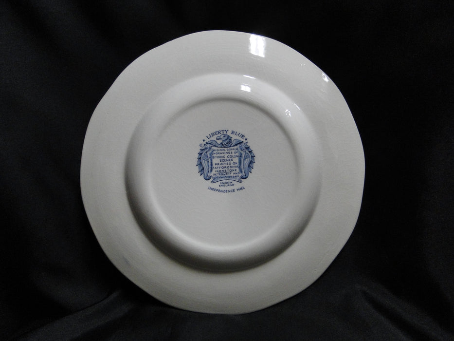 Staffordshire Liberty Blue, Blue & White Scene: Dinner Plate (s), 10", Crazing
