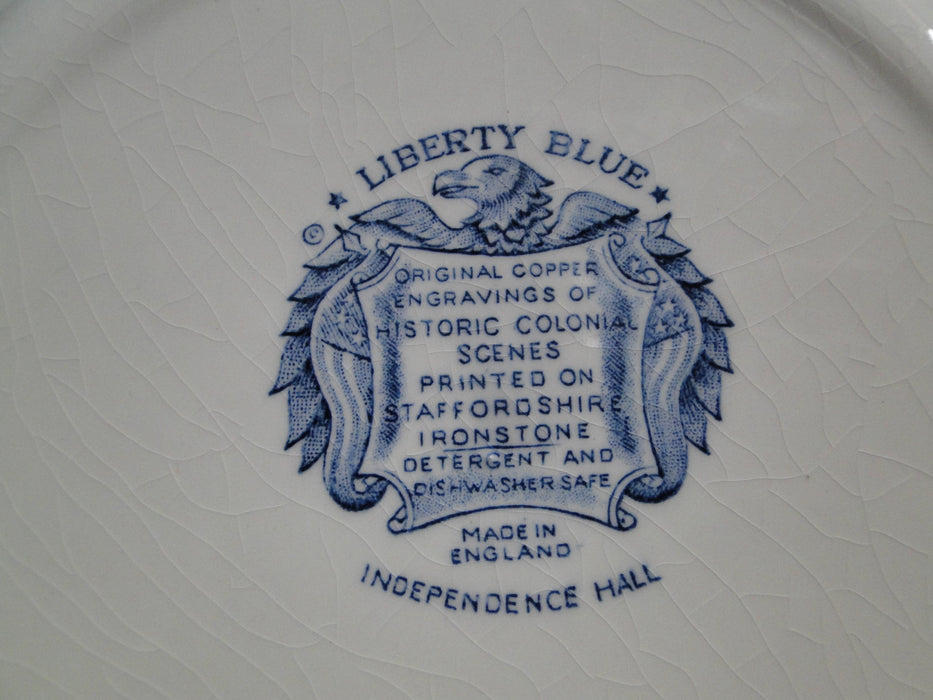 Staffordshire Liberty Blue, Blue & White Scene: Dinner Plate (s), 10", Crazing