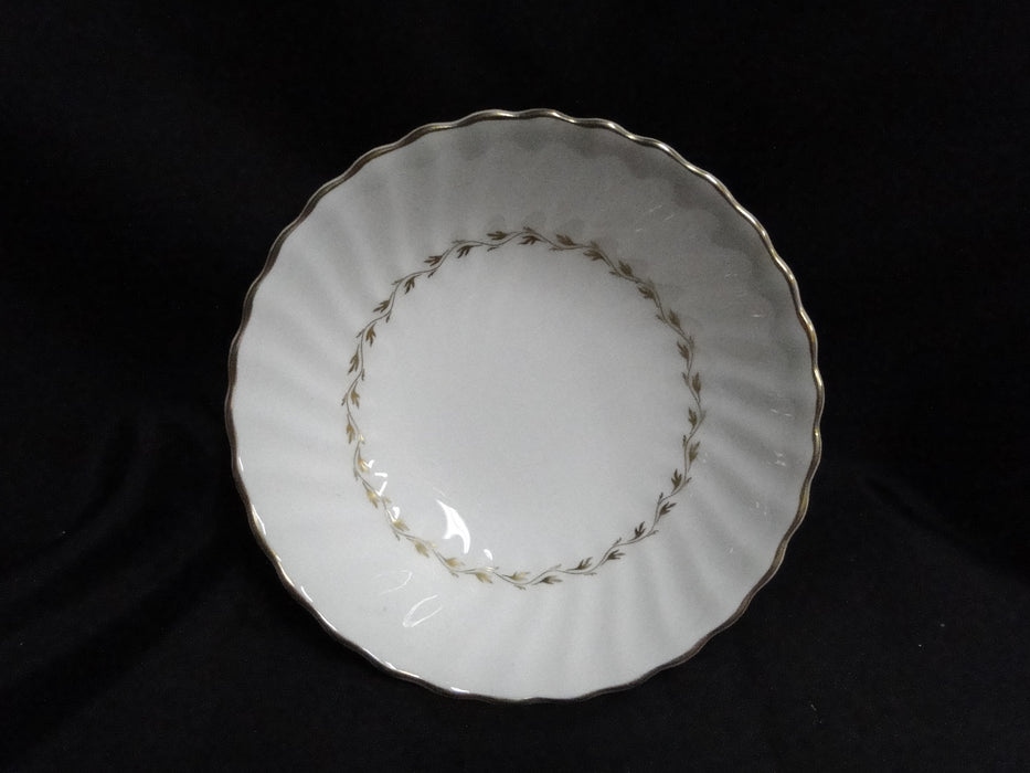 Royal Doulton Adrian, White, Gold Laurel, Swirl Rim: Fruit Bowl (s), 5 1/4"