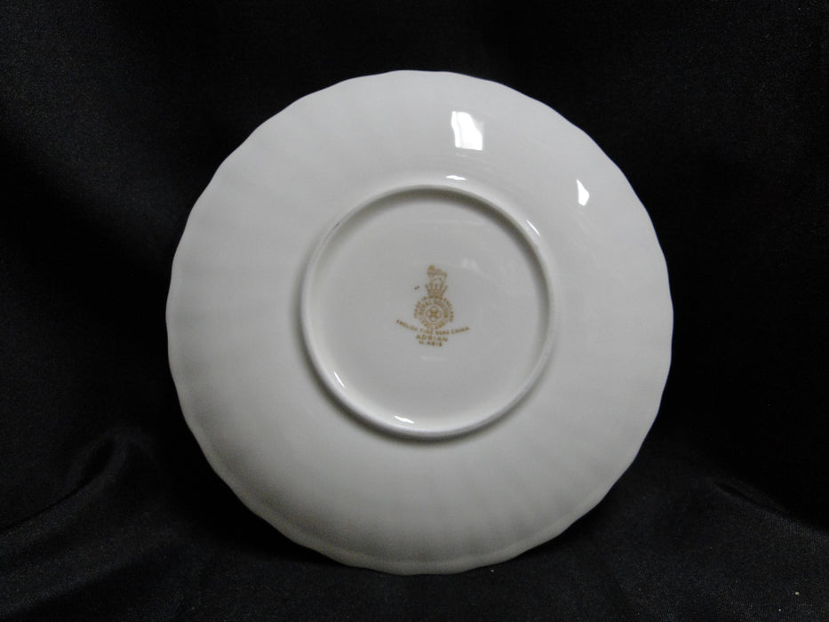 Royal Doulton Adrian, White, Gold Laurel, Swirl Rim: 6" Saucer (s) Only