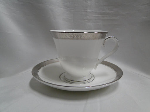 Waterford Newgrange Platinum, Encrusted Rim: Cup & Saucer Set (s), 3 1/8"