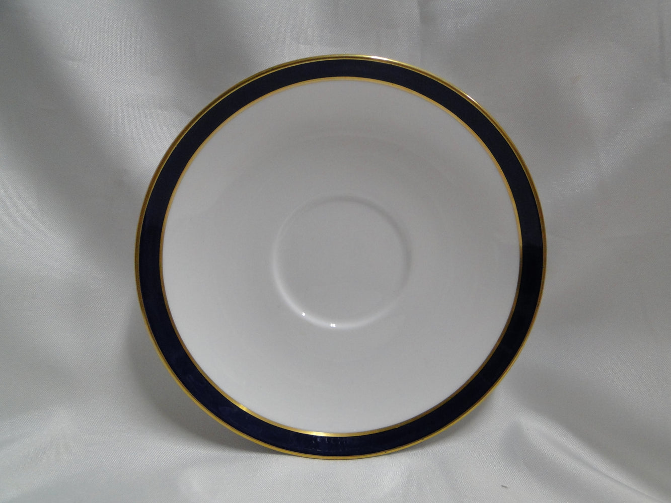 Spode Consul Cobalt, Blue Band & Gold on White: 5 3/4" Saucer Only, No Cup
