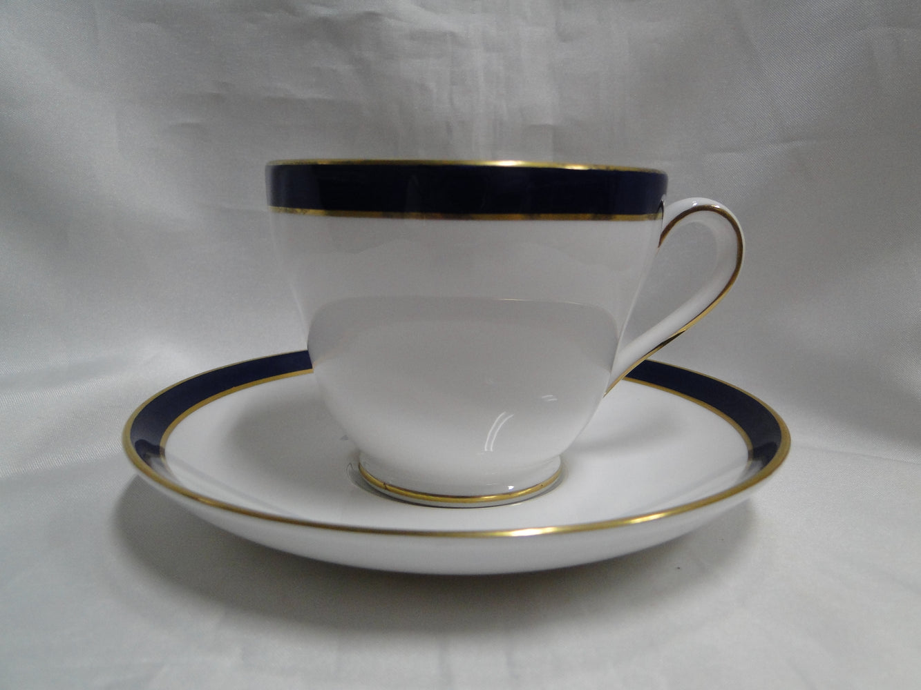 Spode Consul Cobalt, Blue Band & Gold on White: Cup & Saucer Set (s), 2 3/4"