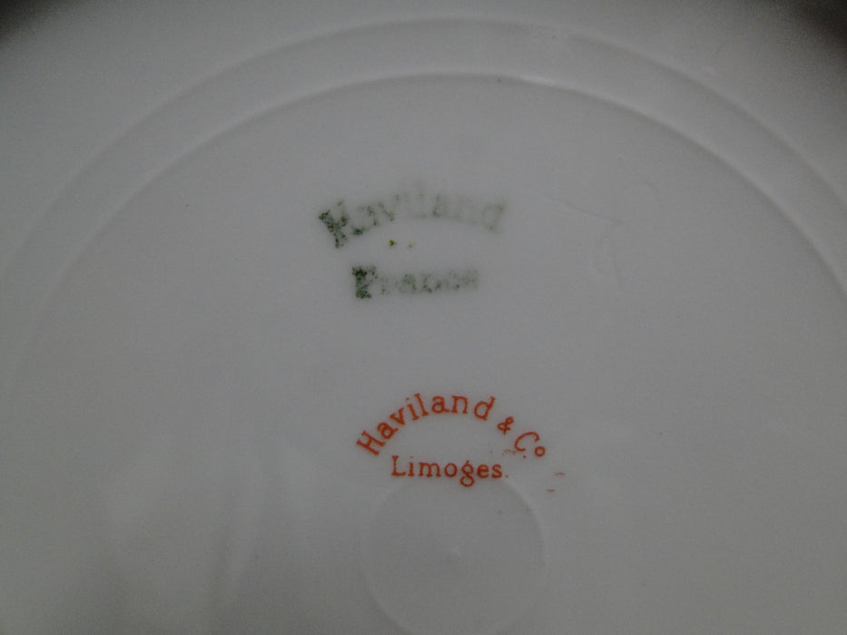 Haviland (Limoges) Schleiger 235e, Pink & Green: Salad Plate, 7 1/2", As Is