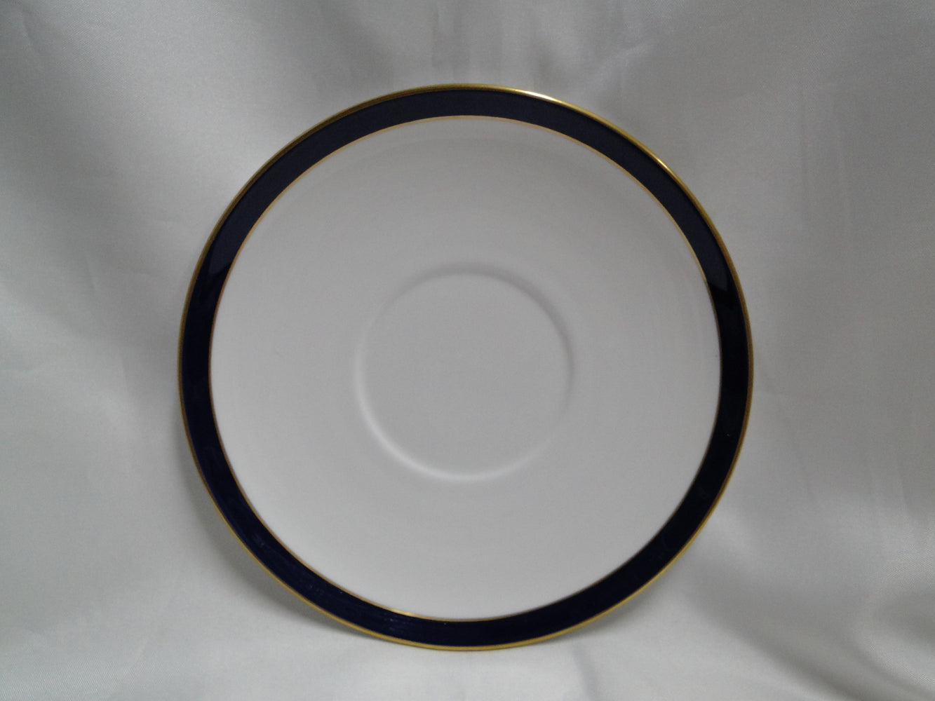 Spode Consul Cobalt, Blue Band & Gold on White: 7 1/8" Cream Soup Saucer Only