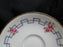 Royal Doulton HB 6700, Pink Flowers, Blue Zig Zag Line: 5 1/2" Saucer Only