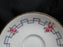 Royal Doulton HB 6700, Pink Flowers, Blue Zig Zag Line: 5 1/2" Saucer Only