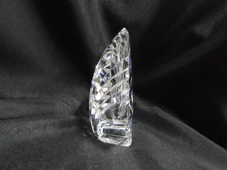 Waterford Crystal Paperweight: Clear Shell w/ Cut Ridges, 4 3/4", As Is