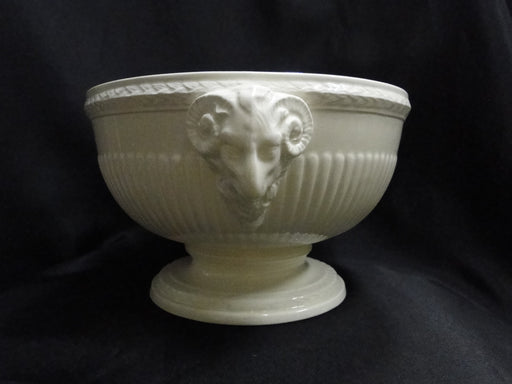 Wedgwood Edme, Ribbed Rim, Off White: Salad Serving Bowl w/ Rams, 8 1/2"