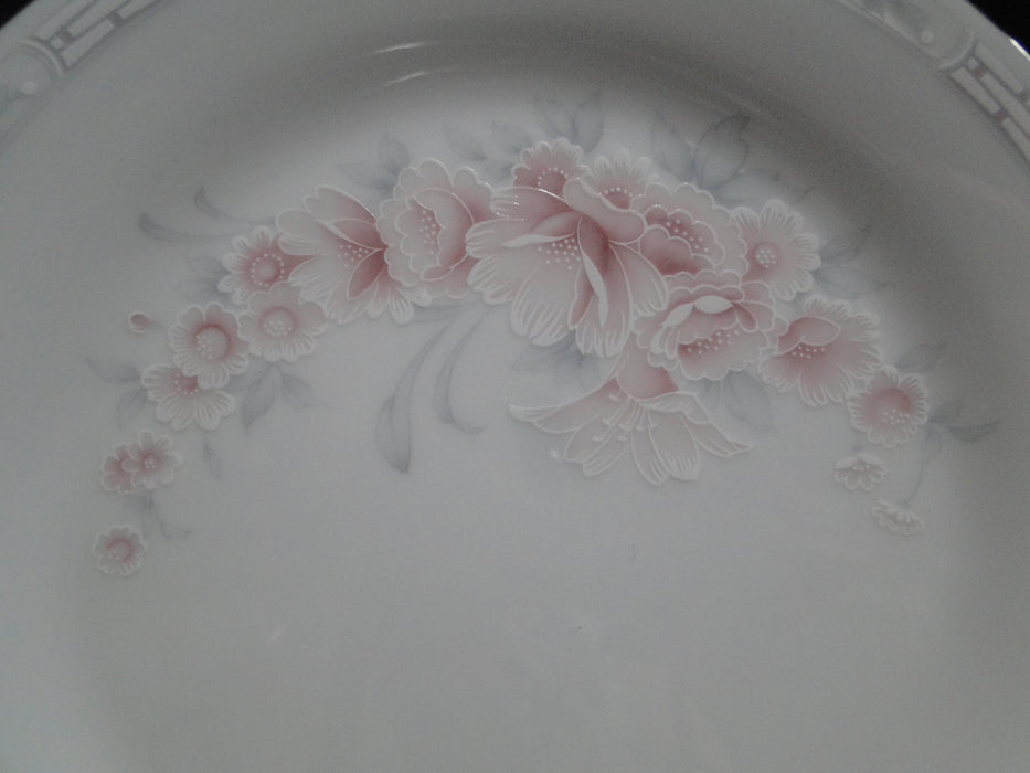 Noritake Carthage, 3330, Pink Floral, Platinum Trim: Salad Plate, 8 1/4"