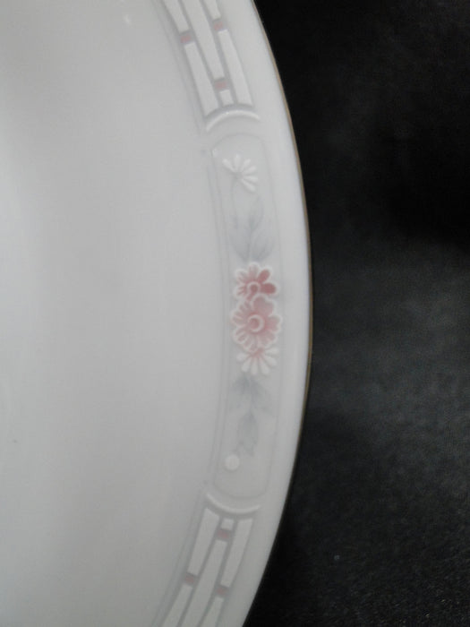 Noritake Carthage, 3330, Pink Floral, Platinum Trim: Salad Plate, 8 1/4"