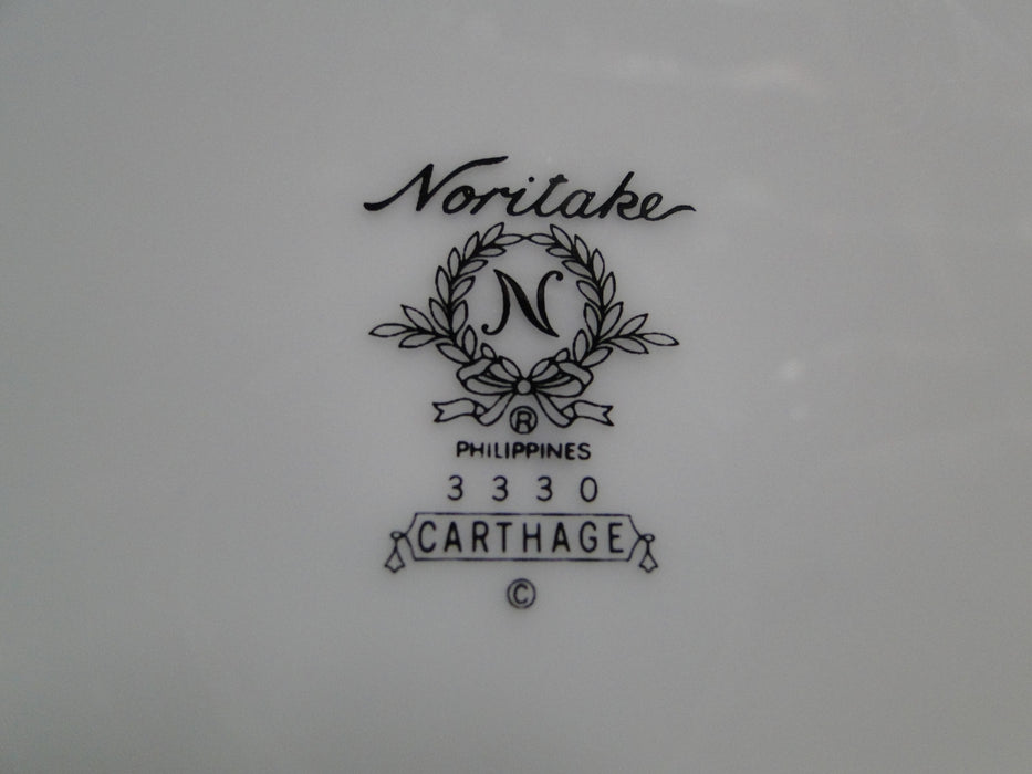 Noritake Carthage, 3330, Pink Floral, Platinum Trim: Salad Plate, 8 1/4"