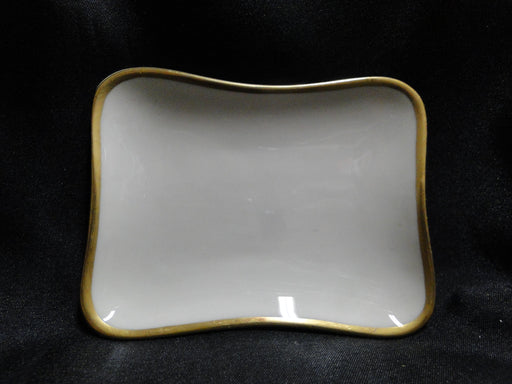 Flintridge Ivory w/ Gold Trim: Rectangular Ashtray, 4 1/8" x 3 1/8"