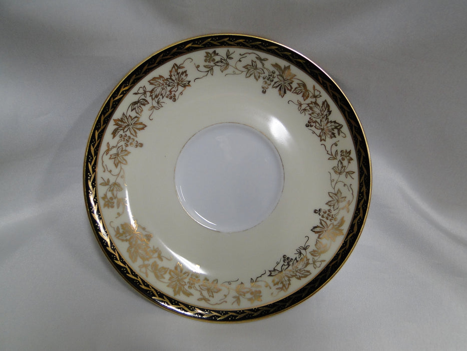 Noritake Bordeaux, 5496, Gold Grapes, Black Band: 5 5/8" Saucer Only, No Cup