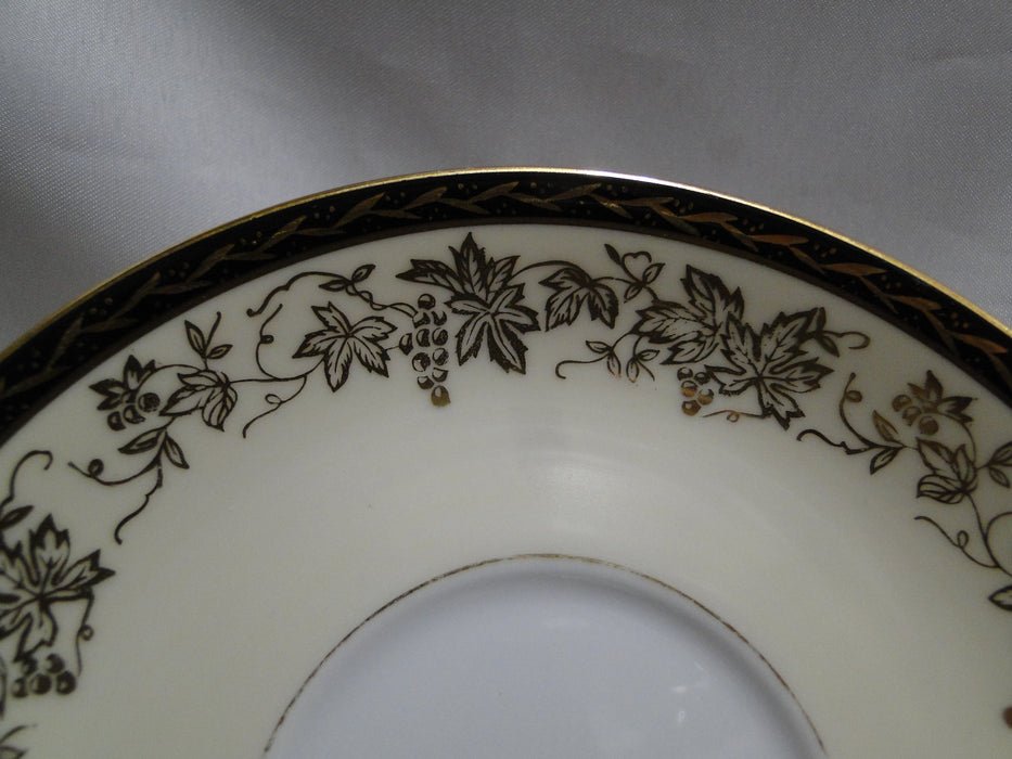 Noritake Bordeaux, 5496, Gold Grapes, Black Band: 5 5/8" Saucer Only, No Cup