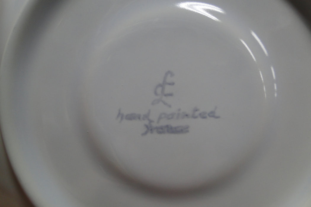Longchamp Perouges, Light Blue w/ Bird & Flowers: Cup & Saucer Set (s), 2 3/8"
