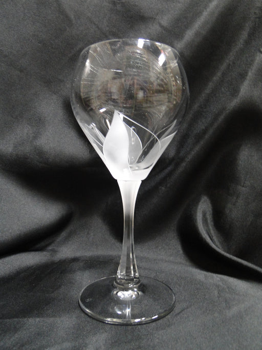 Spiegelau Frosted & Clear Leaves: Water or Wine Goblet (s), 7 5/8" Tall