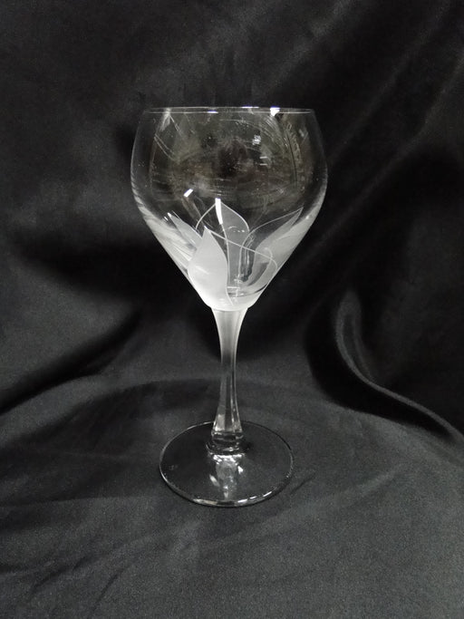 Spiegelau Frosted & Clear Leaves: Water or Wine Goblet (s), 7 5/8" Tall