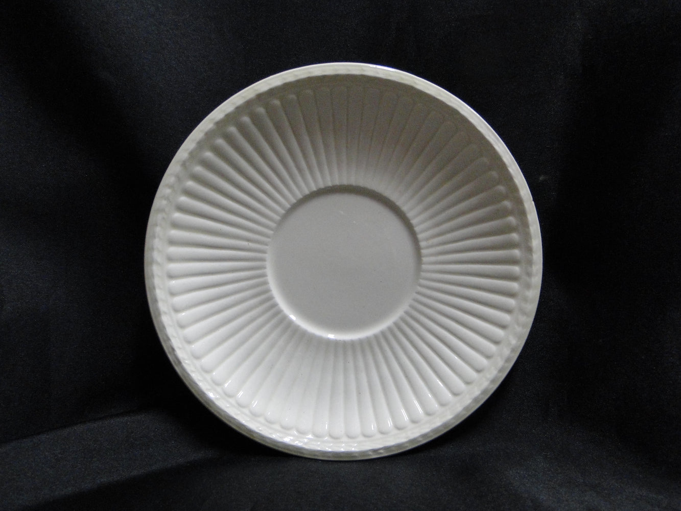 Wedgwood Edme, Ribbed Rim, Off White: 6 5/8" Cream Soup Saucer Only, As Is