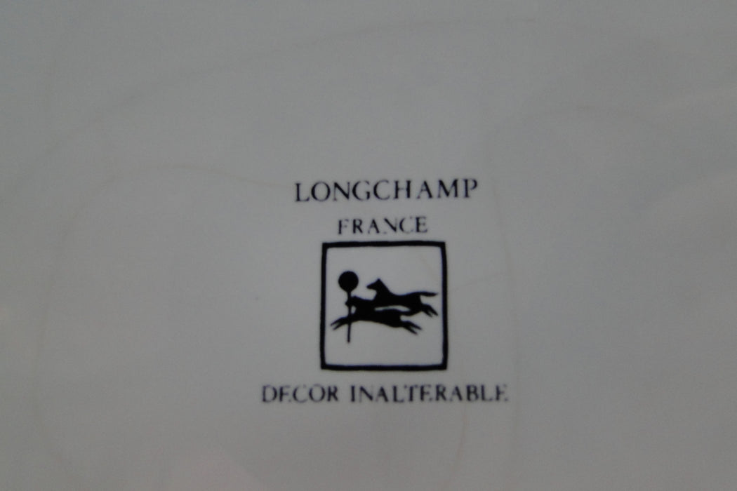 Longchamp Perouges, Light Blue w/ Bird & Flowers: Salad Plate, 7 1/2", Crazing