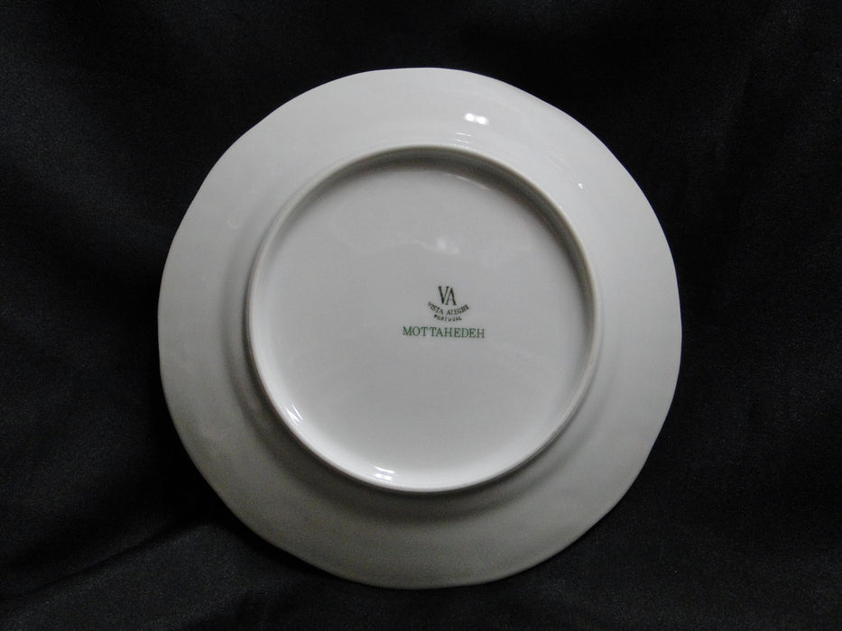 Mottahedeh Summer Fruit, Salmon Band: Salad Plate, Apples, 7 7/8"