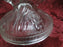 Jeannette Glass Iris & Herringbone Clear: Double Candlestick (s), 6"