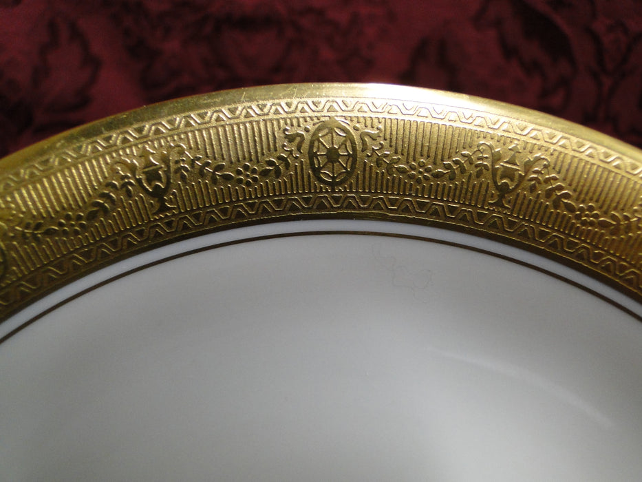 Pickard / Heinrich Pic67, Encrusted Gold Urns & Flowers: Bouillon Soup & Saucer