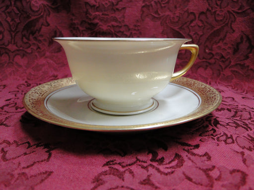 Pickard / Heinrich Pic76, Encrusted Gold Roses & Leaves: Cup & Saucer Set (s)