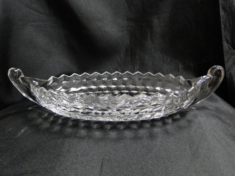 Fostoria American Clear: Large Boat / Oval Dish w/ Handles, 12" x 5", As Is