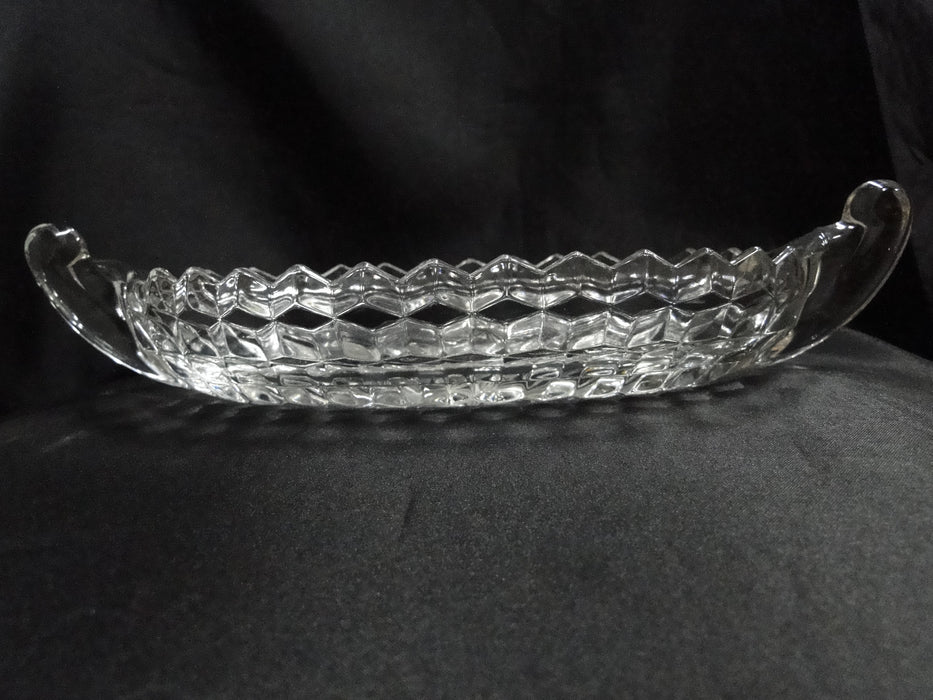 Fostoria American Clear: Large Boat / Oval Dish w/ Handles, 12" x 5", As Is