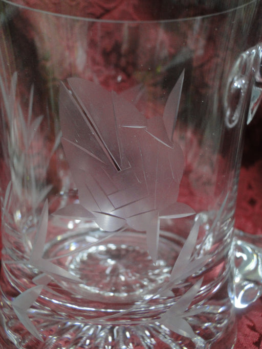 Failte Crystal Ireland Cut Flower Design: Beer Mug (s), 5" Tall