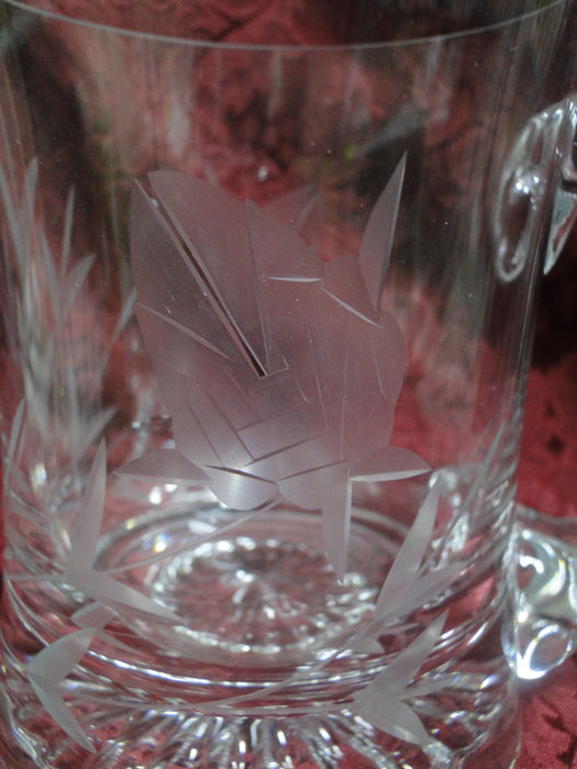 Failte Crystal Ireland Cut Flower Design: Beer Mug (s), 5" Tall
