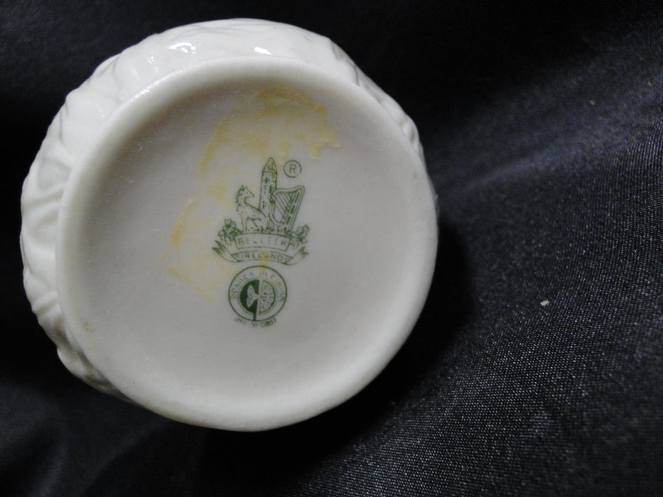 Belleek Lotus, Embossed Florals, Ireland: Creamer, 3 1/4", Yellow Handle