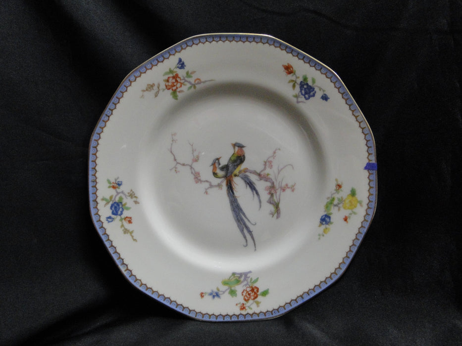 Haviland Paradise, Birds & Flowers, Blue Band: Dinner Plate, 9 1/2", Chip