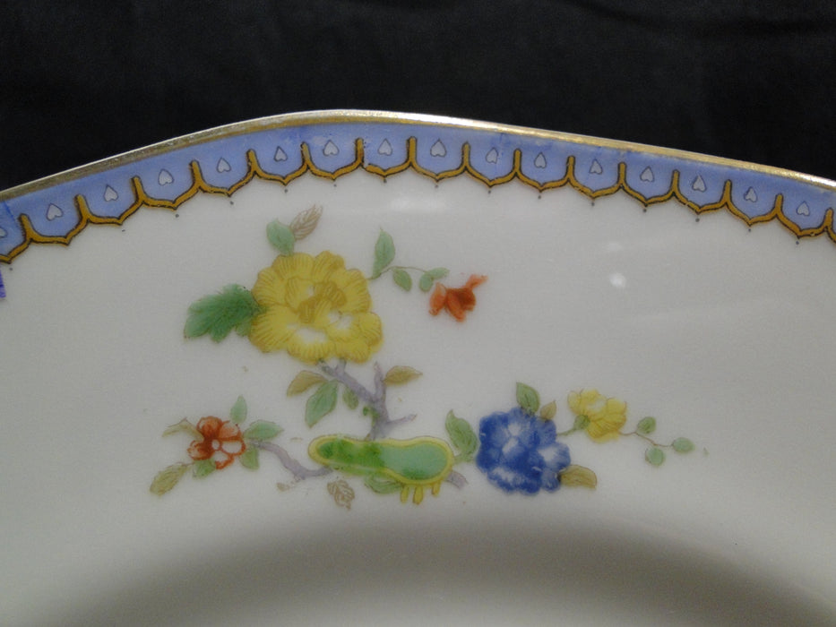 Haviland Paradise, Birds & Flowers, Blue Band: Dinner Plate, 9 1/2", Chip